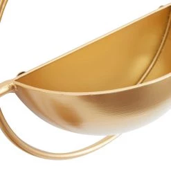 Best Sale ✨ Set of 3 Gold Iron Contemporary Planter, 15",13", 10" by Ivory and Iris 😀 -Cheap Ivory and Iris Store D501392S 4