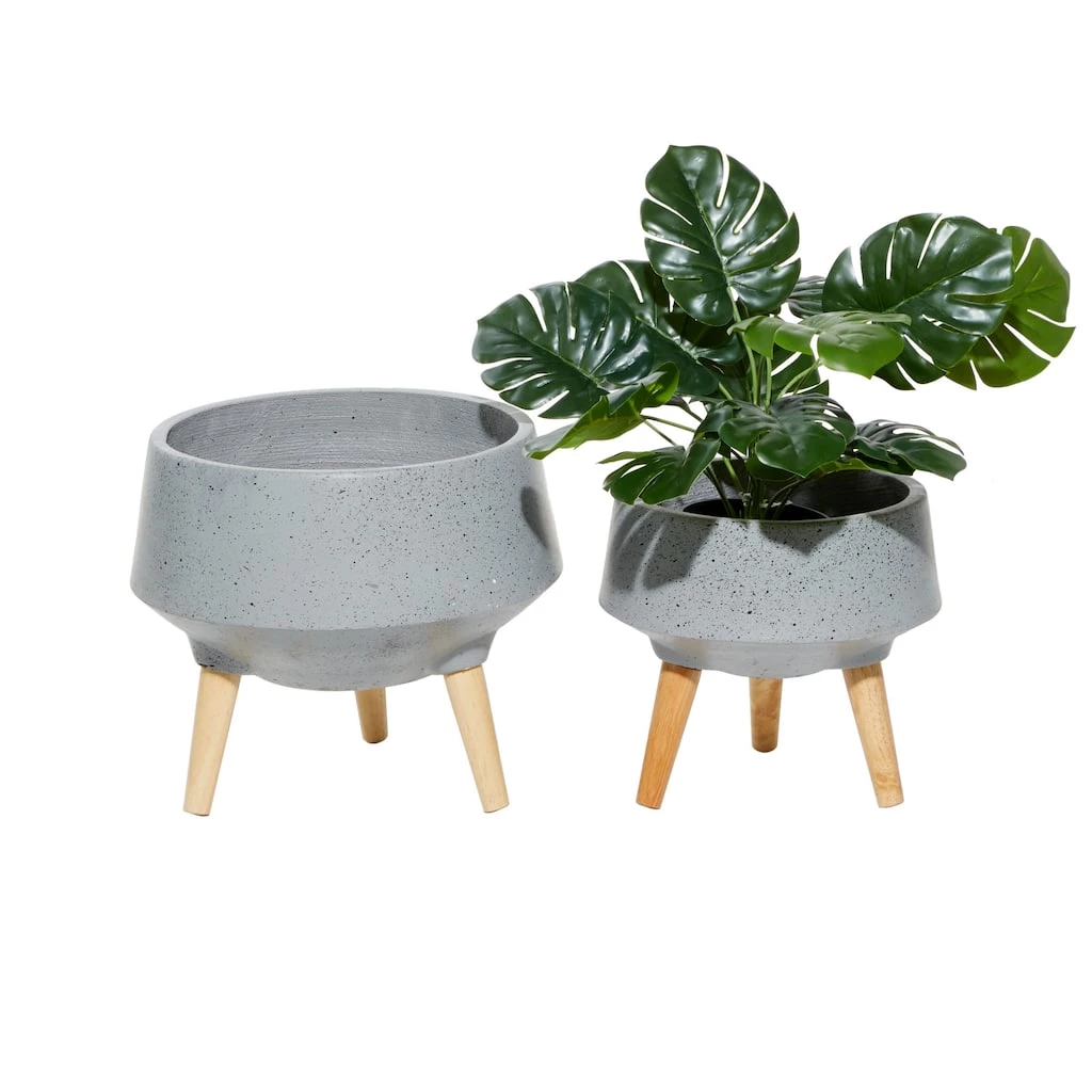 Best deal ⭐ Set of 2 Grey MgO Contemporary Planter 12", 10" by Ivory and Iris ⭐ 1 Best deal ⭐ Set of 2 Grey MgO Contemporary Planter 12", 10" by Ivory and Iris ⭐