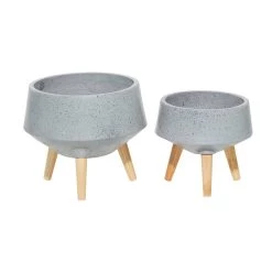 Best deal ⭐ Set of 2 Grey MgO Contemporary Planter 12", 10" by Ivory and Iris ⭐ 11 Best deal ⭐ Set of 2 Grey MgO Contemporary Planter 12", 10" by Ivory and Iris ⭐ -Cheap Ivory and Iris Store D501393S 5