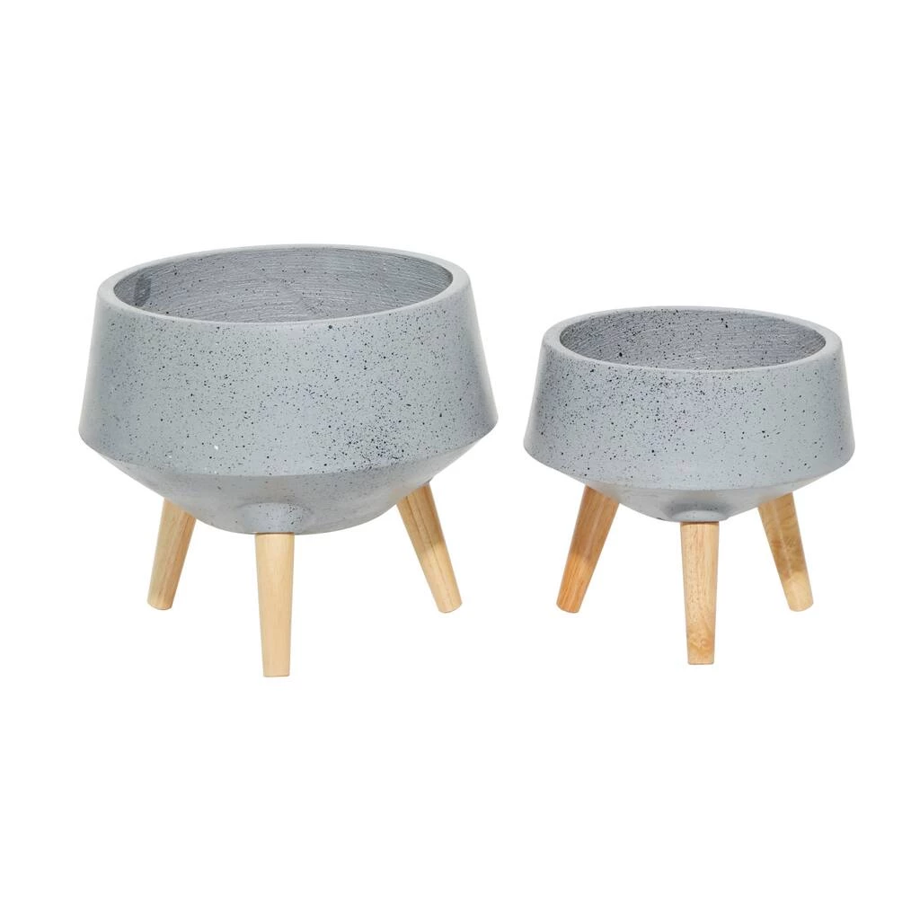 Best deal ⭐ Set of 2 Grey MgO Contemporary Planter 12", 10" by Ivory and Iris ⭐ 5 Best deal ⭐ Set of 2 Grey MgO Contemporary Planter 12", 10" by Ivory and Iris ⭐ - Image 5