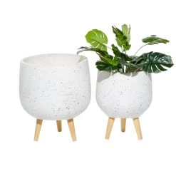 Best reviews of 🔥 Set of 2 White MgO Contemporary Planter 17", 15" by Ivory and Iris 🤩
