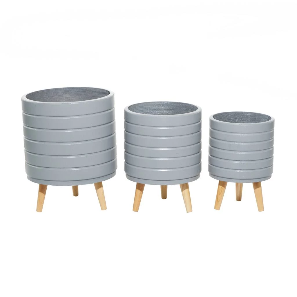 New π Set of 3 Grey MgO Contemporary Planter 14", 16", 18" by Ivory and Iris 𧨠3 New π Set of 3 Grey MgO Contemporary Planter 14", 16", 18" by Ivory and Iris 𧨠- Image 3