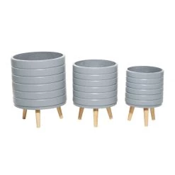 New π Set of 3 Grey MgO Contemporary Planter 14", 16", 18" by Ivory and Iris 𧨠13 New π Set of 3 Grey MgO Contemporary Planter 14", 16", 18" by Ivory and Iris 𧨠-Cheap Ivory and Iris Store D501413S 6