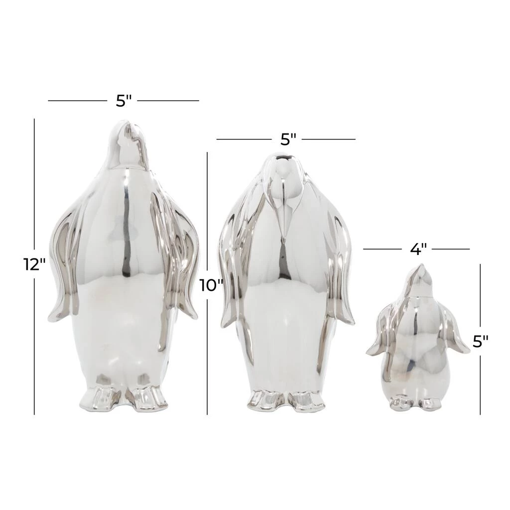 Best Pirce β Set of 3 Silver Porcelain Glam Sculpture 11", 10", 6" by Ivory and Iris π 8 Best Pirce β Set of 3 Silver Porcelain Glam Sculpture 11", 10", 6" by Ivory and Iris π - Image 8