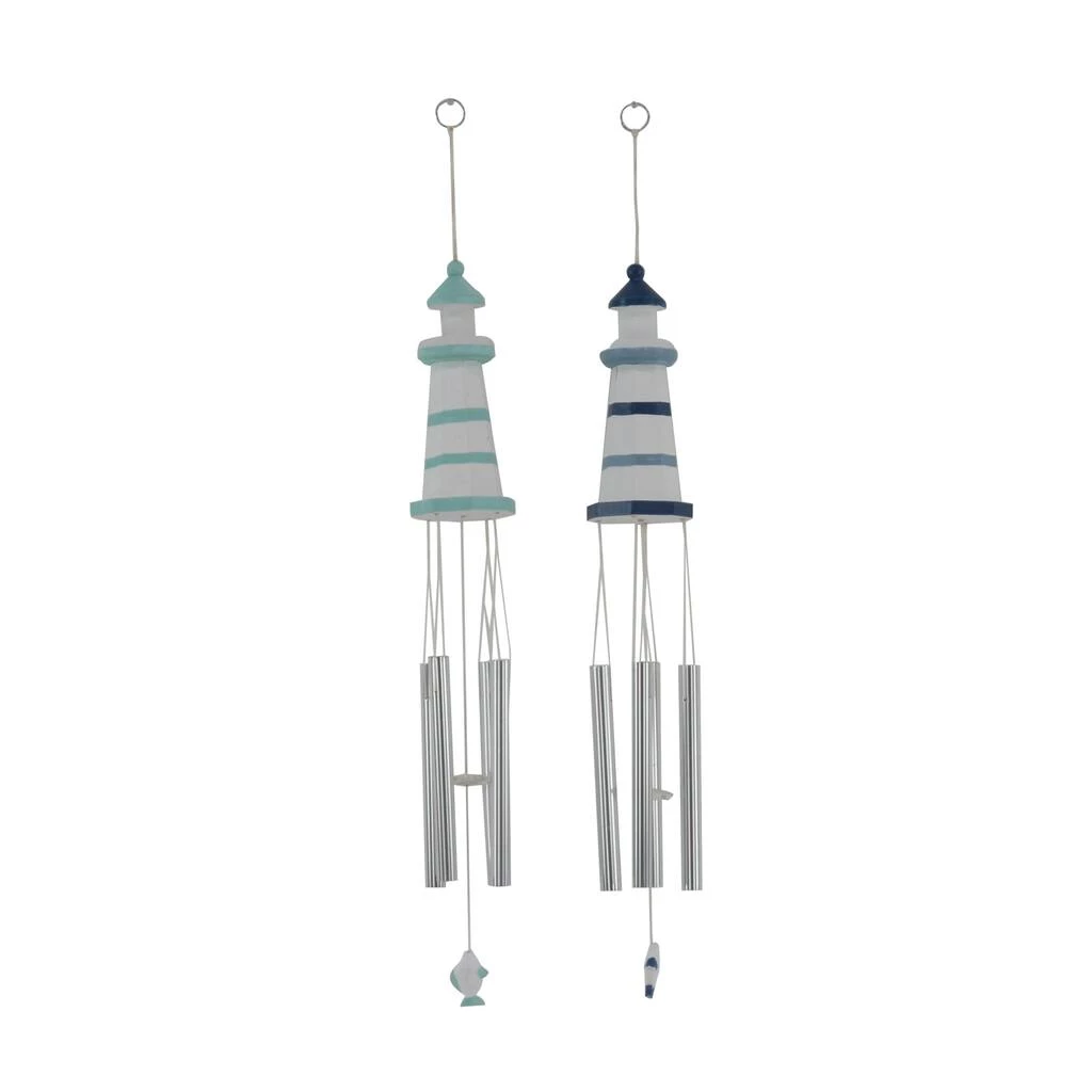 Outlet π Set of 2 White Aluminum Coastal Wind Chimes, 4" x 30" Each by Ivory and Iris π 1 Outlet π Set of 2 White Aluminum Coastal Wind Chimes, 4" x 30" Each by Ivory and Iris π