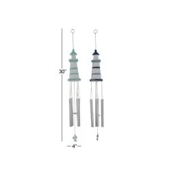 Outlet π Set of 2 White Aluminum Coastal Wind Chimes, 4" x 30" Each by Ivory and Iris π 10 Outlet π Set of 2 White Aluminum Coastal Wind Chimes, 4" x 30" Each by Ivory and Iris π -Cheap Ivory and Iris Store D502255S 5