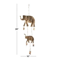 Brand new 🤩 Brass Metal Eclectic Windchime, 10" x 2" x 28" by Ivory and Iris 🥰 -Cheap Ivory and Iris Store D502256S 6