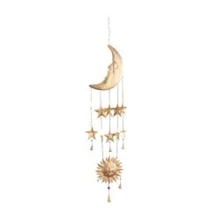 Best Pirce π Gold Metal Eclectic Windchime, 9" x 1" x 39" by Ivory and Iris π₯