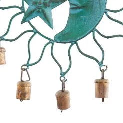 Wholesale 🧨 Turquoise Metal Eclectic Windchime, 13" x 11" x 1" by Ivory and Iris ⭐ -Cheap Ivory and Iris Store D502259S 4
