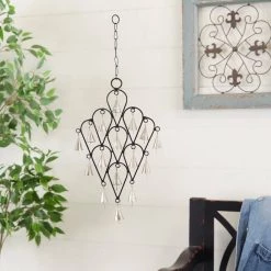 Promo 🤩 Black Metal Eclectic Windchime, 9" x 1" x 22" by Ivory and Iris 💯 -Cheap Ivory and Iris Store D502263S 4