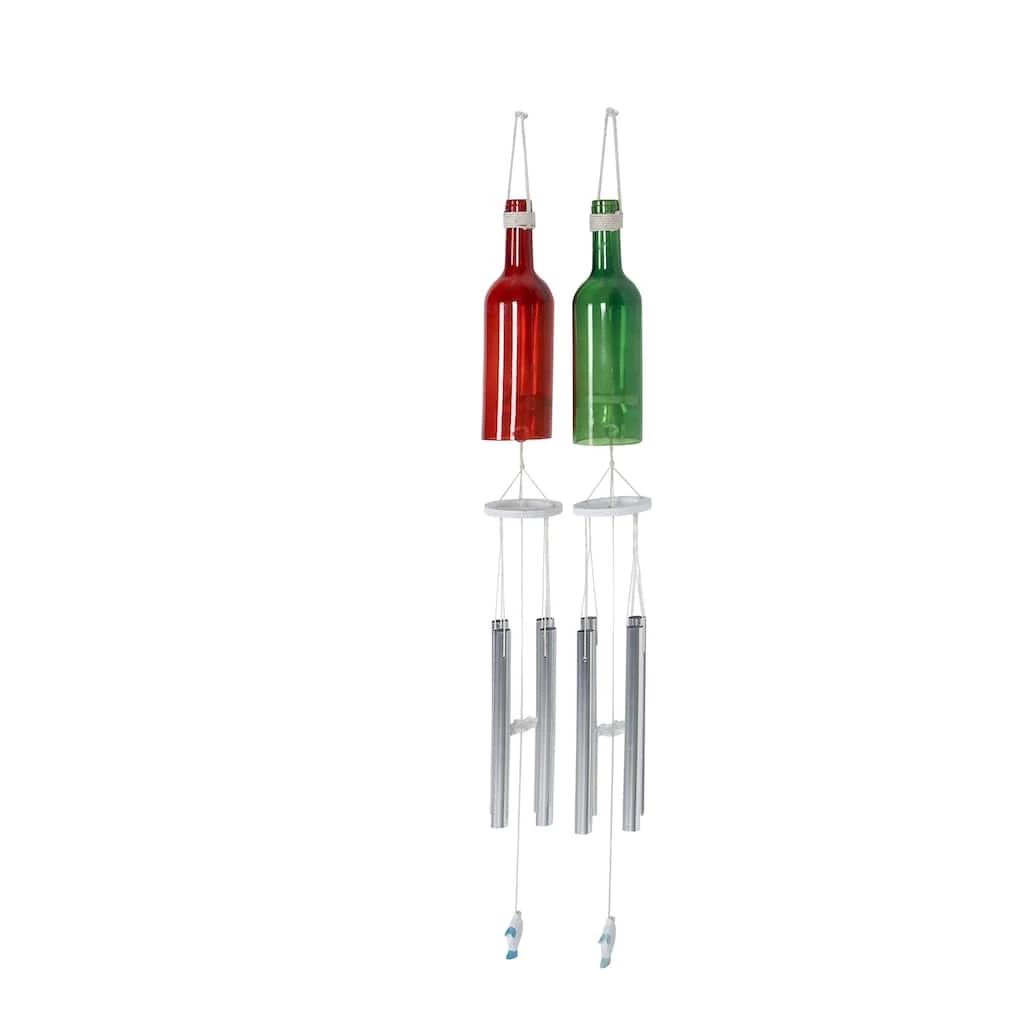 Buy ✨ Set of 3 Multi Colored Aluminum Coastal Windchime, 4" x 33" by Ivory and Iris ⭐ 2 Buy ✨ Set of 3 Multi Colored Aluminum Coastal Windchime, 4" x 33" by Ivory and Iris ⭐ - Image 2