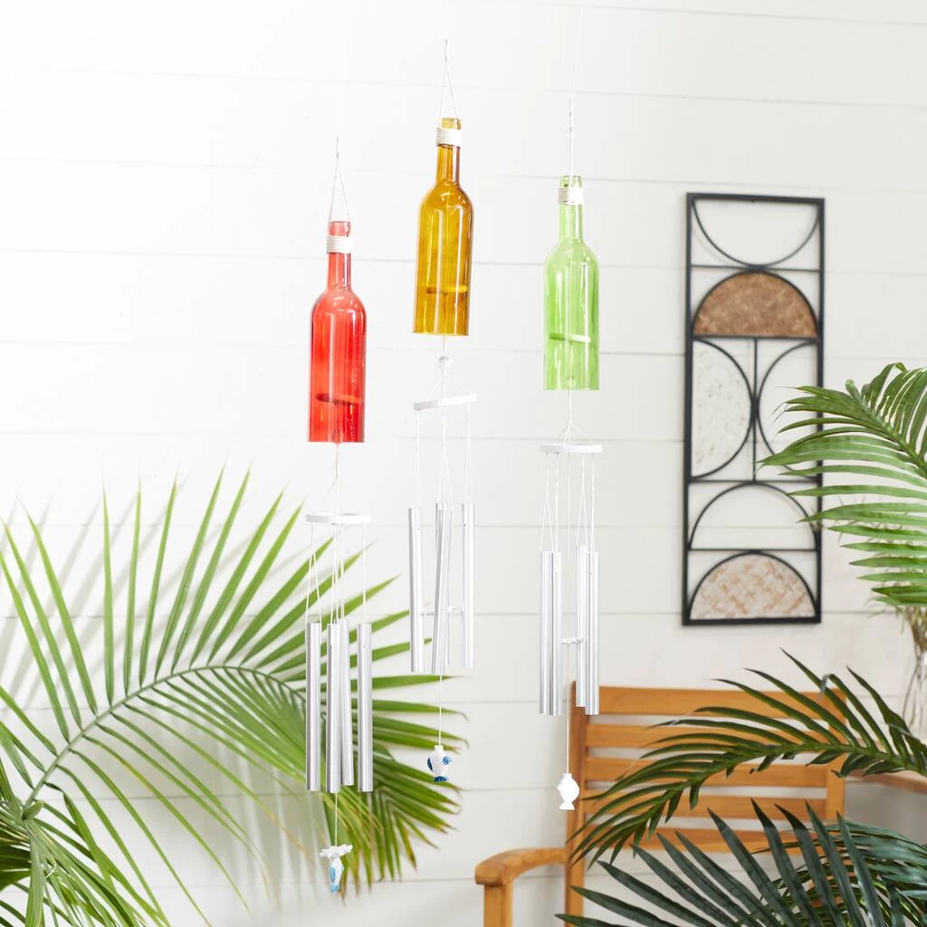 Buy ✨ Set of 3 Multi Colored Aluminum Coastal Windchime, 4" x 33" by Ivory and Iris ⭐ 8 Buy ✨ Set of 3 Multi Colored Aluminum Coastal Windchime, 4" x 33" by Ivory and Iris ⭐ - Image 8