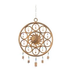Cheapest 😍 Bronze Metal Eclectic Windchime, 14" x 1" x 25" by Ivory and Iris 😀