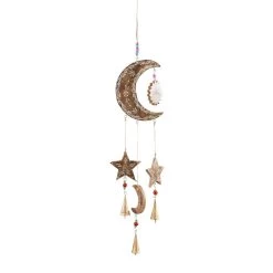 New 💯 Gold Mango Wood Eclectic Style Windchime, 7" x 1" x 27" by Ivory and Iris 🧨 -Cheap Ivory and Iris Store D502266S 5