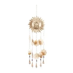 Buy 🔔 Gold Metal Eclectic Windchime, 11" x 1" x 32" by Ivory and Iris 🤩