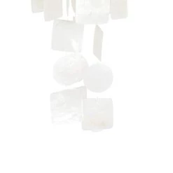 Promo ⭐ White Capiz shell Coastal Windchime, 20" by Ivory and Iris 🛒 -Cheap Ivory and Iris Store D502269S 3