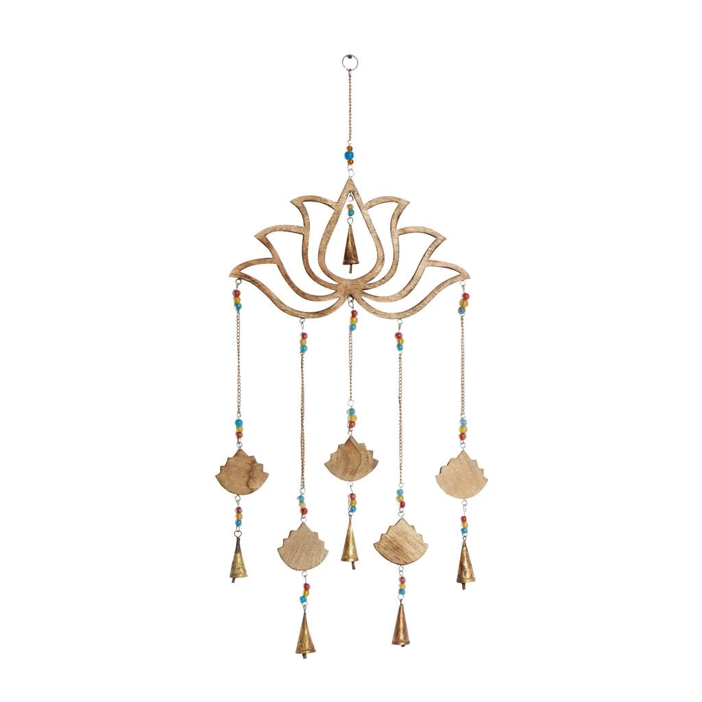 Outlet β Gold Mango Wood Eclectic Style Windchime, 15" x 30" by Ivory and Iris π 8 Outlet β Gold Mango Wood Eclectic Style Windchime, 15" x 30" by Ivory and Iris π - Image 8