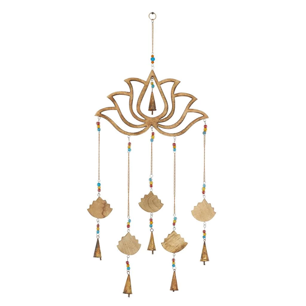 Outlet β Gold Mango Wood Eclectic Style Windchime, 15" x 30" by Ivory and Iris π 9 Outlet β Gold Mango Wood Eclectic Style Windchime, 15" x 30" by Ivory and Iris π - Image 9