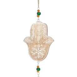 Outlet ⭐ Brown Mango Wood Eclectic Style Windchime, 5" x 1" x 32" by Ivory and Iris ⭐ -Cheap Ivory and Iris Store D502280S 3