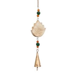 Outlet ⭐ Brown Mango Wood Eclectic Style Windchime, 5" x 1" x 32" by Ivory and Iris ⭐ -Cheap Ivory and Iris Store D502280S 4