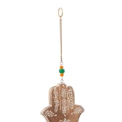 Outlet ⭐ Brown Mango Wood Eclectic Style Windchime, 5" x 1" x 32" by Ivory and Iris ⭐ -Cheap Ivory and Iris Store D502280S 5