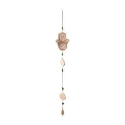 Outlet ⭐ Brown Mango Wood Eclectic Style Windchime, 5" x 1" x 32" by Ivory and Iris ⭐ -Cheap Ivory and Iris Store D502280S 8