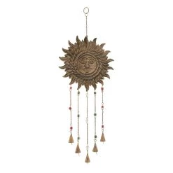 Outlet 🔔 Brown Metal Eclectic Windchime, 9" x 1" x 25" by Ivory and Iris 🔔