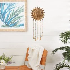 Outlet 🔔 Brown Metal Eclectic Windchime, 9" x 1" x 25" by Ivory and Iris 🔔 -Cheap Ivory and Iris Store D502281S 4
