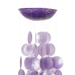 Cheap 🌟 Purple Capiz Coastal Windchime, 5" x 27" by Ivory and Iris 👍 -Cheap Ivory and Iris Store D502283S 4