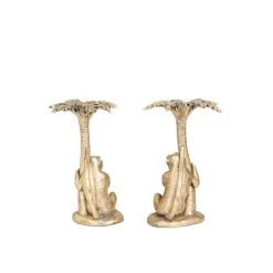 Best Pirce 👍 Gold Polystone Bohemian Candle holder 6" x 6" x 10" by Ivory and Iris ⭐ -Cheap Ivory and Iris Store D502350S 5