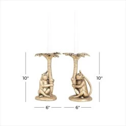 Best Pirce 👍 Gold Polystone Bohemian Candle holder 6" x 6" x 10" by Ivory and Iris ⭐ -Cheap Ivory and Iris Store D502350S 6
