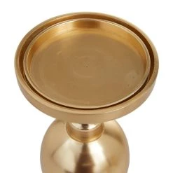 Cheapest ✨ Set of 3 Gold Aluminum Transitional Candle Holders, 10" x 4" x 4" by Ivory and Iris 🌟 -Cheap Ivory and Iris Store D502356S 5