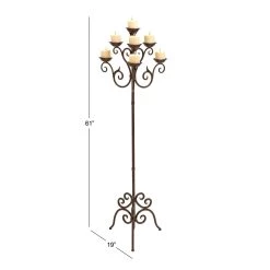Promo 😍 5ft. Brown Traditional Candle Holder Lantern by Ivory and Iris 🧨 -Cheap Ivory and Iris Store D502367S 6