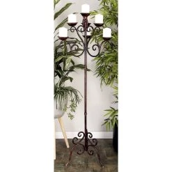 Promo 😍 5ft. Brown Traditional Candle Holder Lantern by Ivory and Iris 🧨 -Cheap Ivory and Iris Store D502367S 8