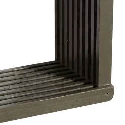 Discount 🌟 Gray Wood Contemporary Wall Shelf, 12" x 23" x 7" by Ivory and Iris 🎁 -Cheap Ivory and Iris Store D502372S 3