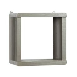 Brand new π Gray Wood Contemporary Wall Shelf, 12" x 12" x 7" by Ivory and Iris π₯