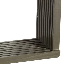 Brand new 🛒 Gray Wood Contemporary Wall Shelf, 12" x 12" x 7" by Ivory and Iris 🔥 -Cheap Ivory and Iris Store D502373S 4