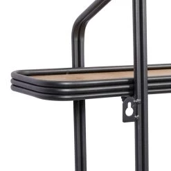 Deals 🧨 Black Iron and Wood Industrial Wall Shelves, 23" x 32" x 6" by Ivory and Iris ⌛ -Cheap Ivory and Iris Store D502379S 4