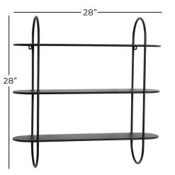 Best reviews of ✨ Black Iron Modern Wall Shelves, 28" x 28" x 8" by Ivory and Iris 🌟 -Cheap Ivory and Iris Store D502380S 6