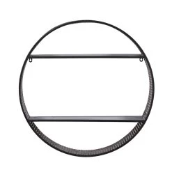 Buy π Black Iron Contemporary Wall Shelves, 26" x 26" x 5" by Ivory and Iris β¨