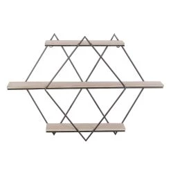 New π₯° Brown Wood Contemporary Wall Shelf, 20" x 30" x 7" by Ivory and Iris β