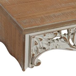 Best deal 🎁 Set of 3 Brown Wood Vintage Wall Shelf, 19", 24", 28" by Ivory and Iris ⭐ -Cheap Ivory and Iris Store D502396S 4