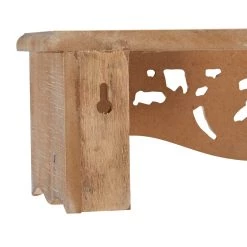 Best deal 🎁 Set of 3 Brown Wood Vintage Wall Shelf, 19", 24", 28" by Ivory and Iris ⭐ -Cheap Ivory and Iris Store D502396S 5