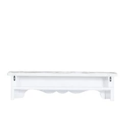 Deals 👏 White Wood Vintage Wall Shelf, 9" x 36" x 6" by Ivory and Iris 🔔 -Cheap Ivory and Iris Store D502399S 5