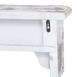 Deals 👏 White Wood Vintage Wall Shelf, 9" x 36" x 6" by Ivory and Iris 🔔 -Cheap Ivory and Iris Store D502399S 6