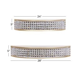Hot Sale ✨ Set of 2 Gold Metal Contemporary Wall Shelves 28", 24" by Ivory and Iris 🌟 -Cheap Ivory and Iris Store D502401S 7