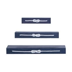 Flash Sale π Blue Wood Contemporary Wall Shelf, 3" x 32" x 10" by Ivory and Iris β