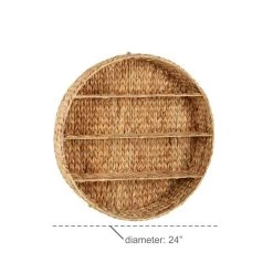 Cheapest 🧨 Brown Sea Grass Coastal Style Wall Shelf, 24" x 24" x 24" by Ivory and Iris ❤️ 14 Cheapest 🧨 Brown Sea Grass Coastal Style Wall Shelf, 24" x 24" x 24" by Ivory and Iris ❤️ -Cheap Ivory and Iris Store D502403S 7