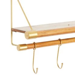 Outlet β Gold Wood Contemporary Wall Hook, 14" x 23" x 6" by Ivory and Iris π 11 Outlet β Gold Wood Contemporary Wall Hook, 14" x 23" x 6" by Ivory and Iris π -Cheap Ivory and Iris Store D502406S 4