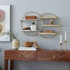 Coupon π― Gold Iron Contemporary Wall Shelf, 34" x 18" x 20" by Ivory and Iris π 15 Coupon π― Gold Iron Contemporary Wall Shelf, 34" x 18" x 20" by Ivory and Iris π -Cheap Ivory and Iris Store D502410S 8